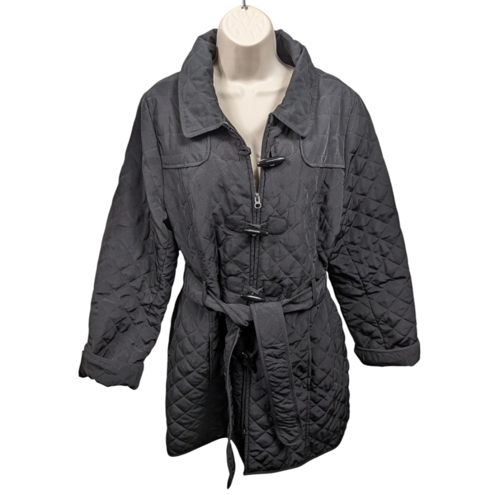 Croft & Barrow Quilted Toggle Coat Sz L